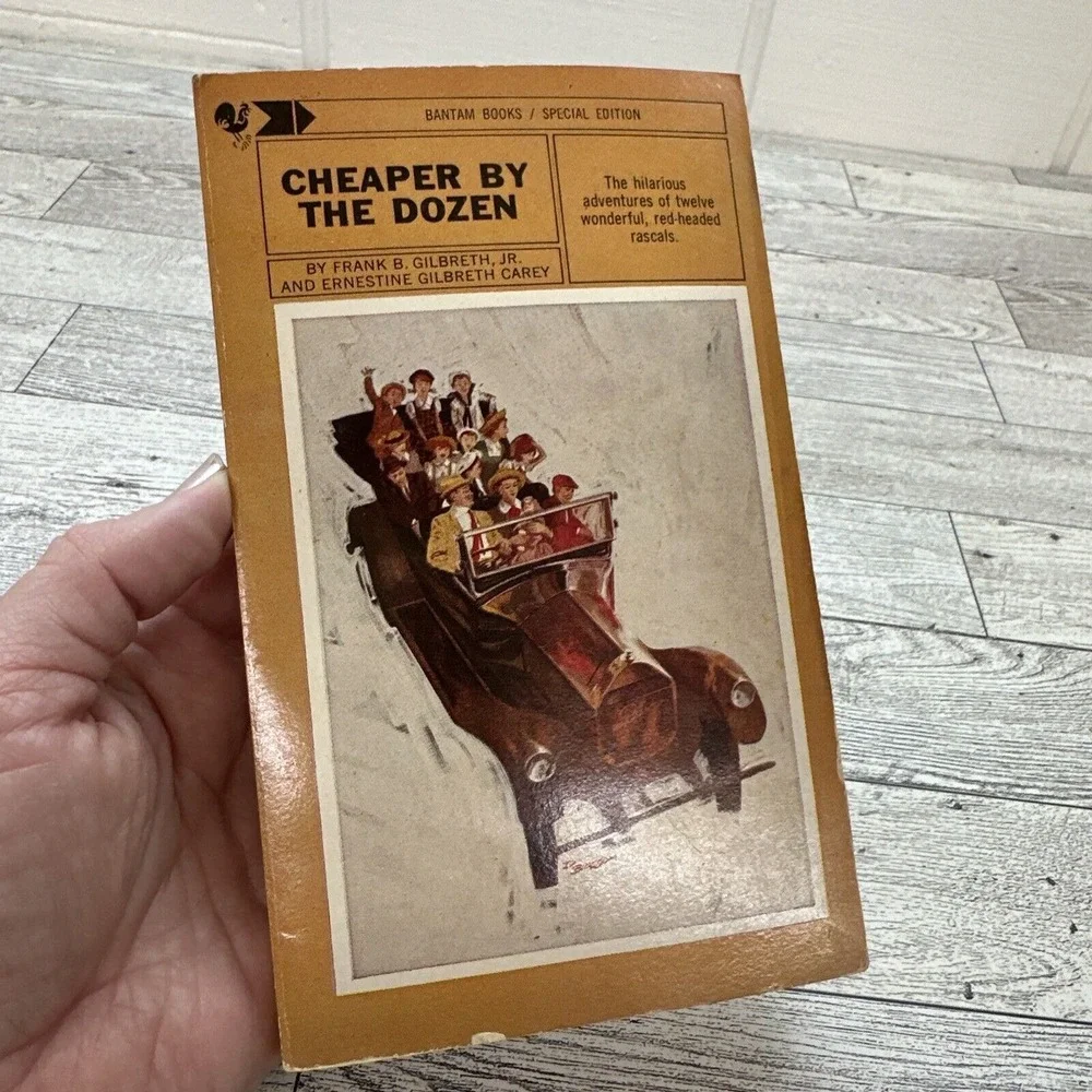 Cheaper by the Dozen‎ Gilbreth 1966 Bantam Vintage Humor Memoir Paperback